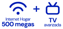 Internet Hogar 500 megas y TV avanzada